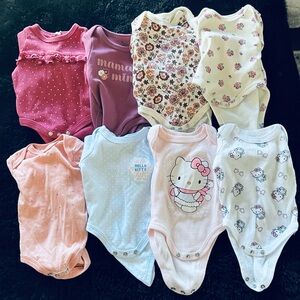 Newborn Girls Long Sleeves One Piece Bundle